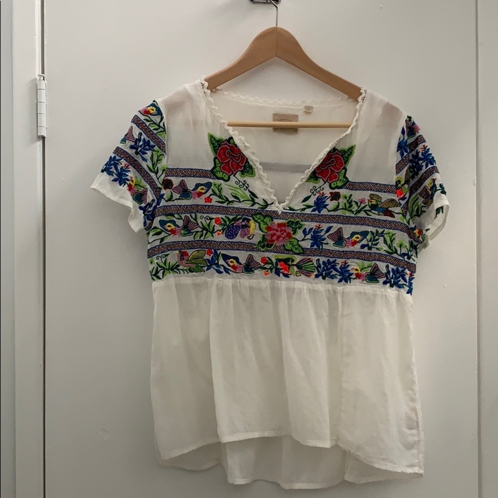 Anthropologie embroidered too